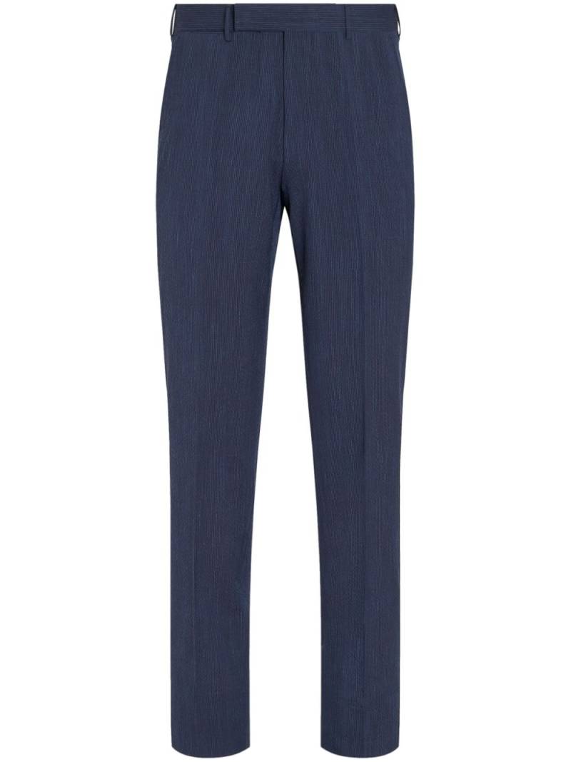 Zegna high-waist slim-fit trousers - Blue von Zegna