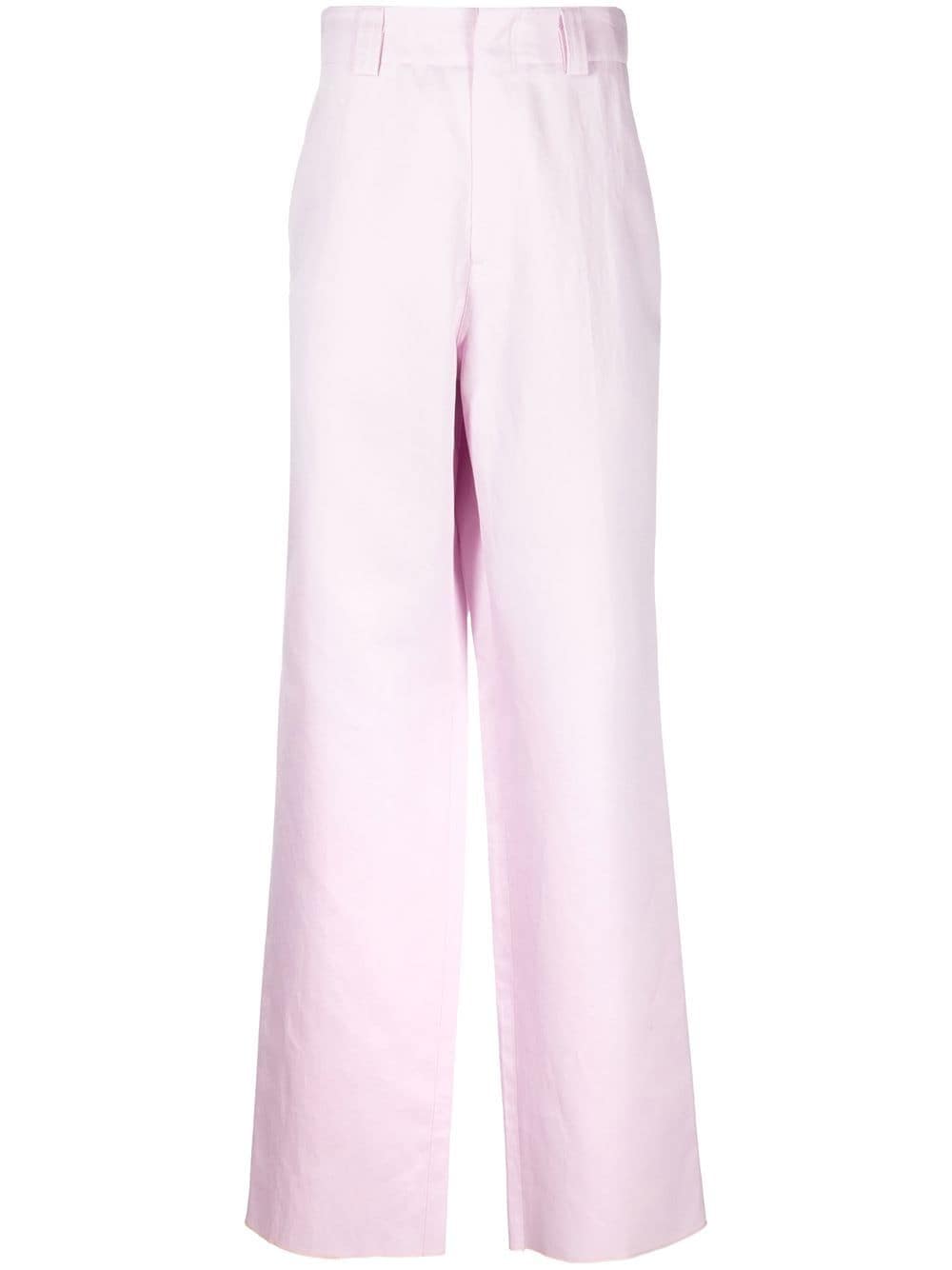 Zegna high-waisted wide leg trousers - Pink von Zegna