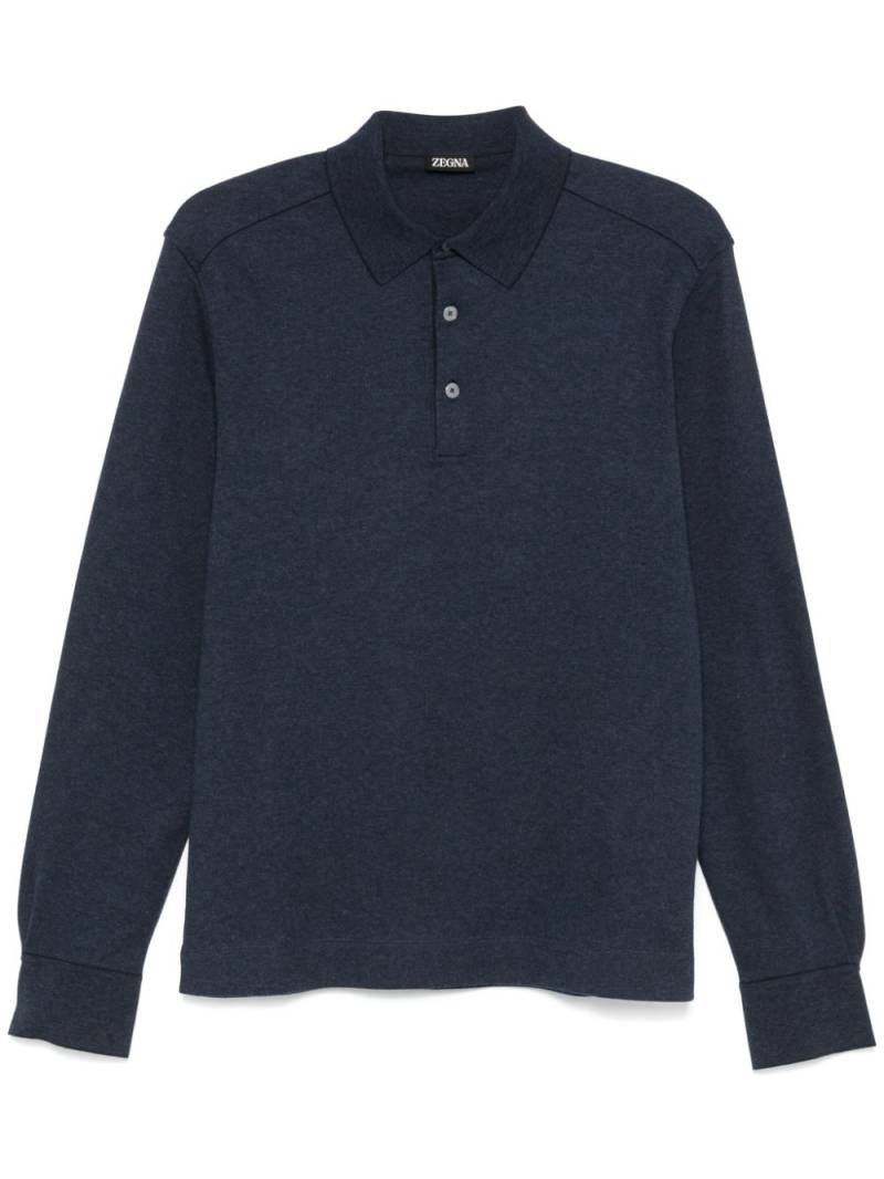 Zegna jersey polo shirt - Blue von Zegna