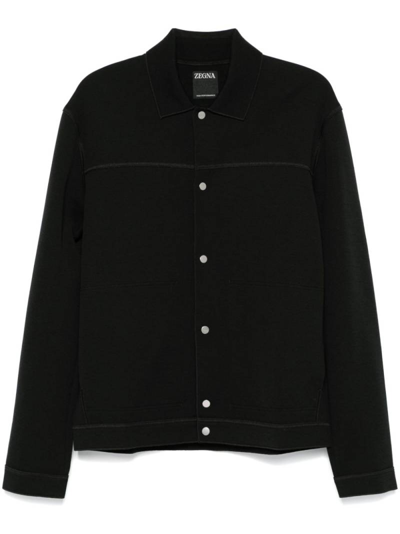 Zegna jersey shirt jacket - Black von Zegna