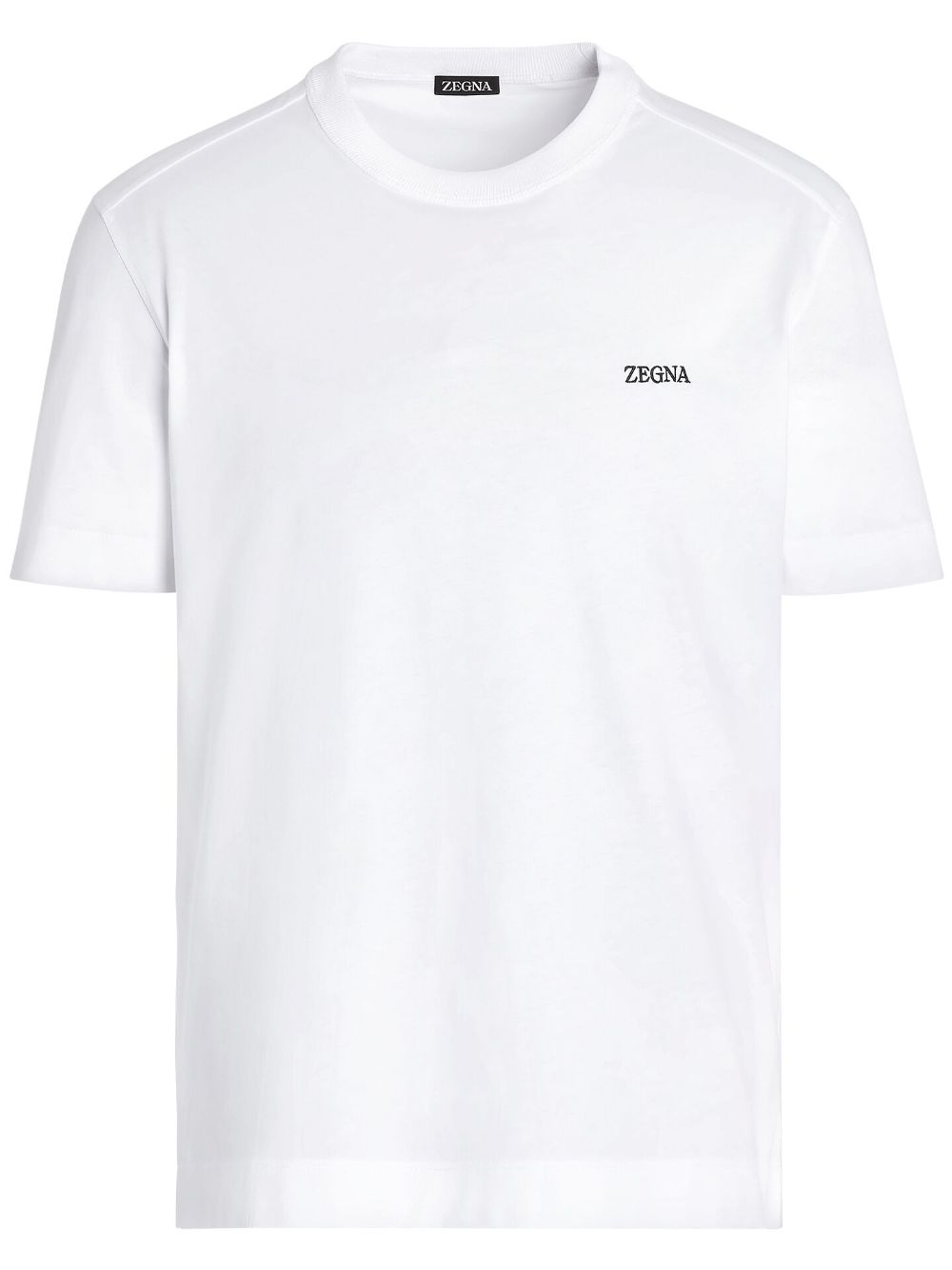 Zegna logo-embroidered cotton T-shirt - White von Zegna