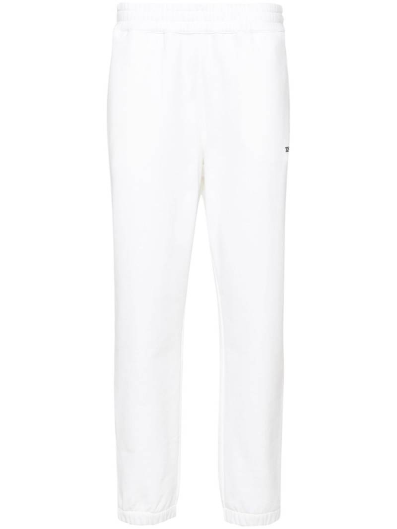 Zegna logo-lettering cotton track pants - White von Zegna