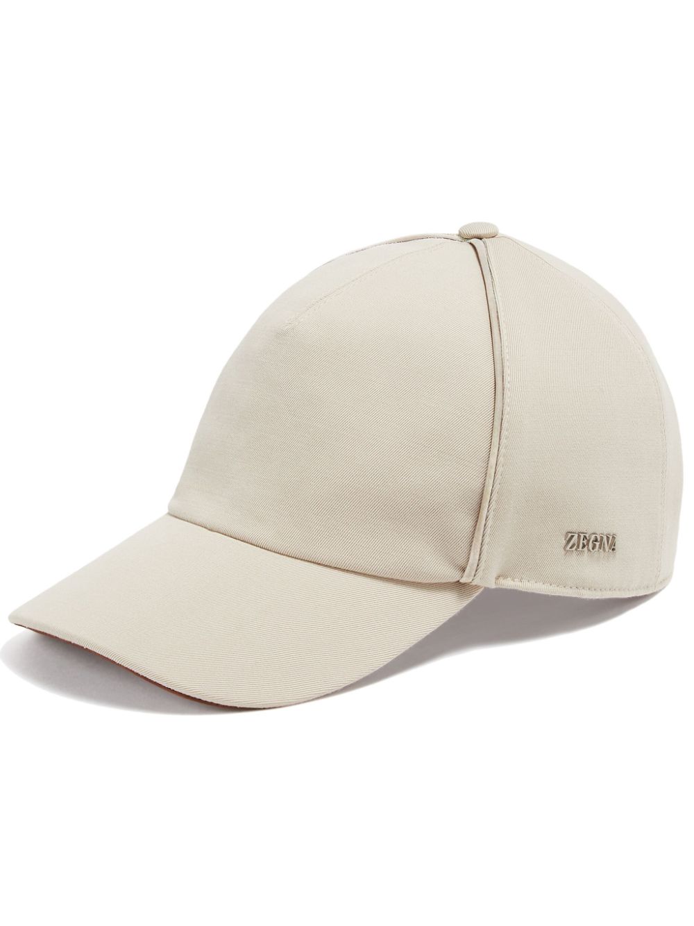 Zegna logo-plaque cotton-blend cap - Neutrals von Zegna