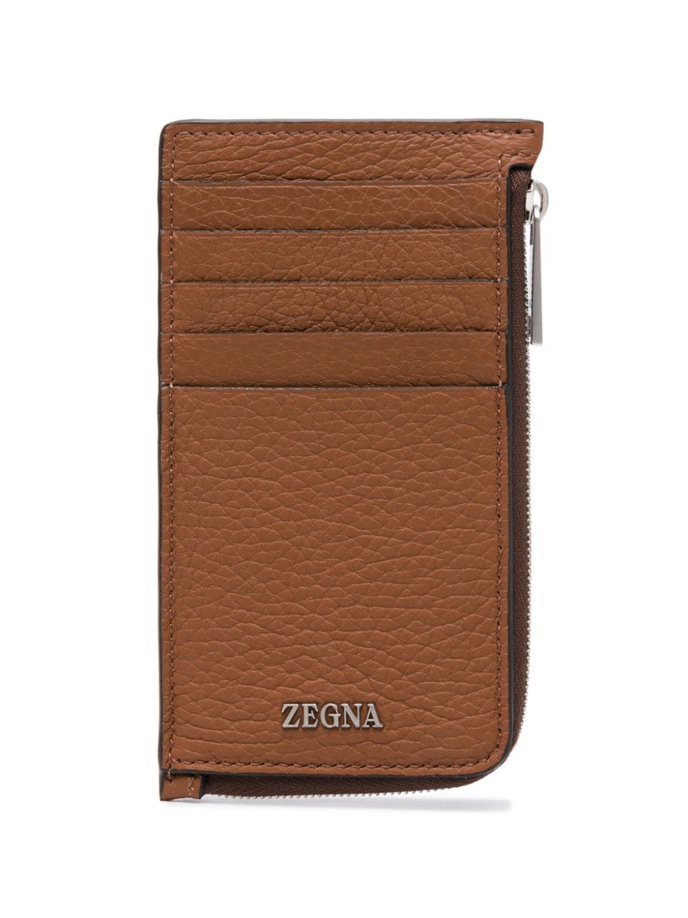 Zegna logo-plaque leather wallet - Brown von Zegna