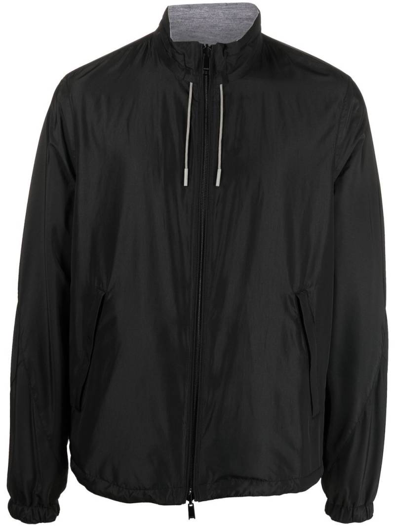 Zegna logo-print reversible jacket - Black von Zegna