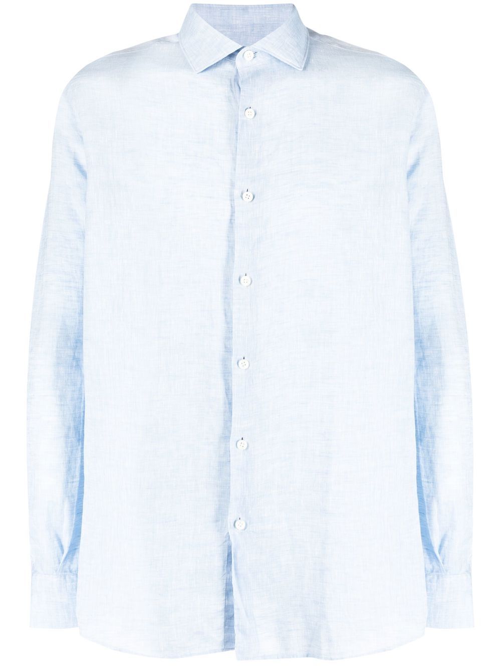 Zegna long-sleeve linen shirt - Blue von Zegna