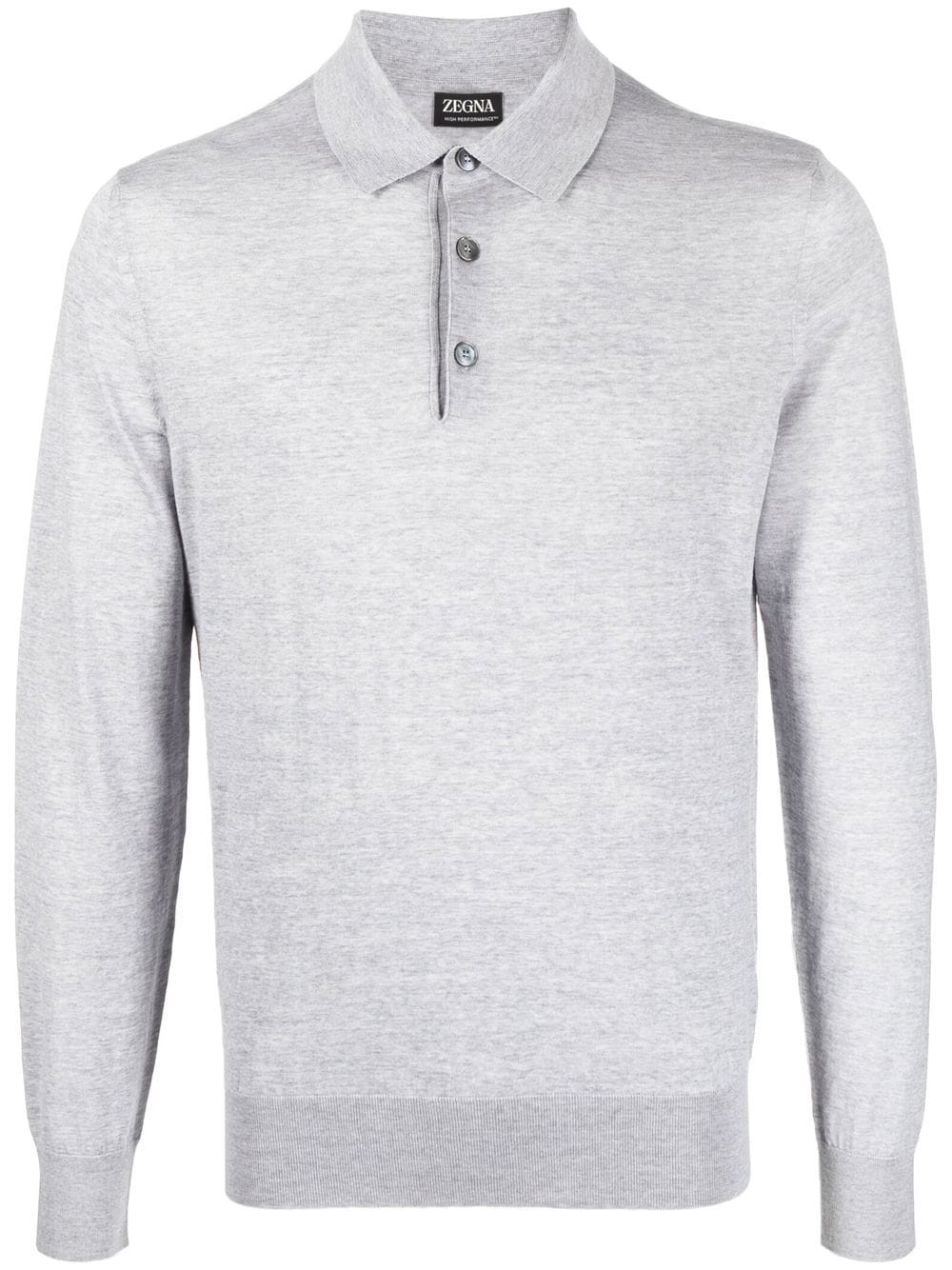 Zegna long-sleeve wool polo shirt - Grey von Zegna