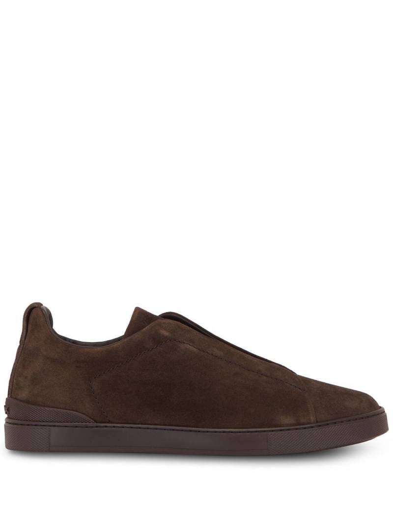 Zegna low-top suede sneakers - Brown von Zegna