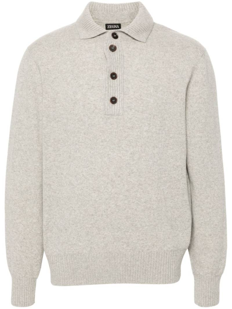 Zegna mélange fine-knit jumper - Neutrals von Zegna