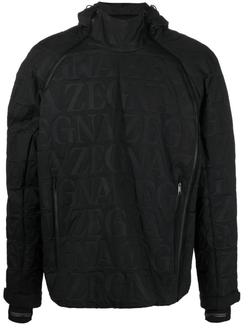 Zegna monogram hooded jacket - Black von Zegna