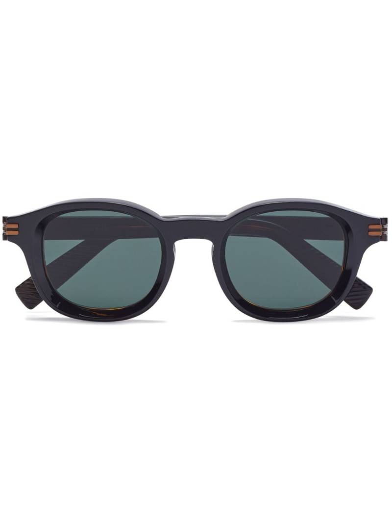 Zegna oval-frame tinted-lenses sunglasses - Brown von Zegna