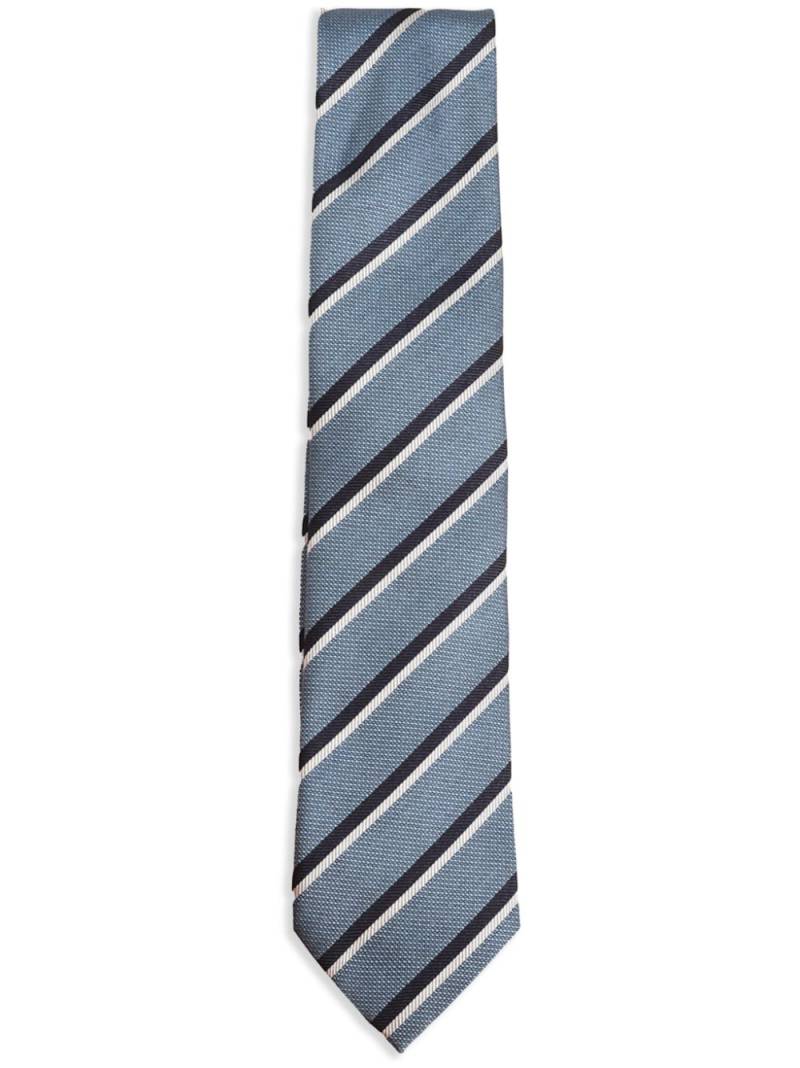 Zegna patterned-jacquard tie - Blue von Zegna