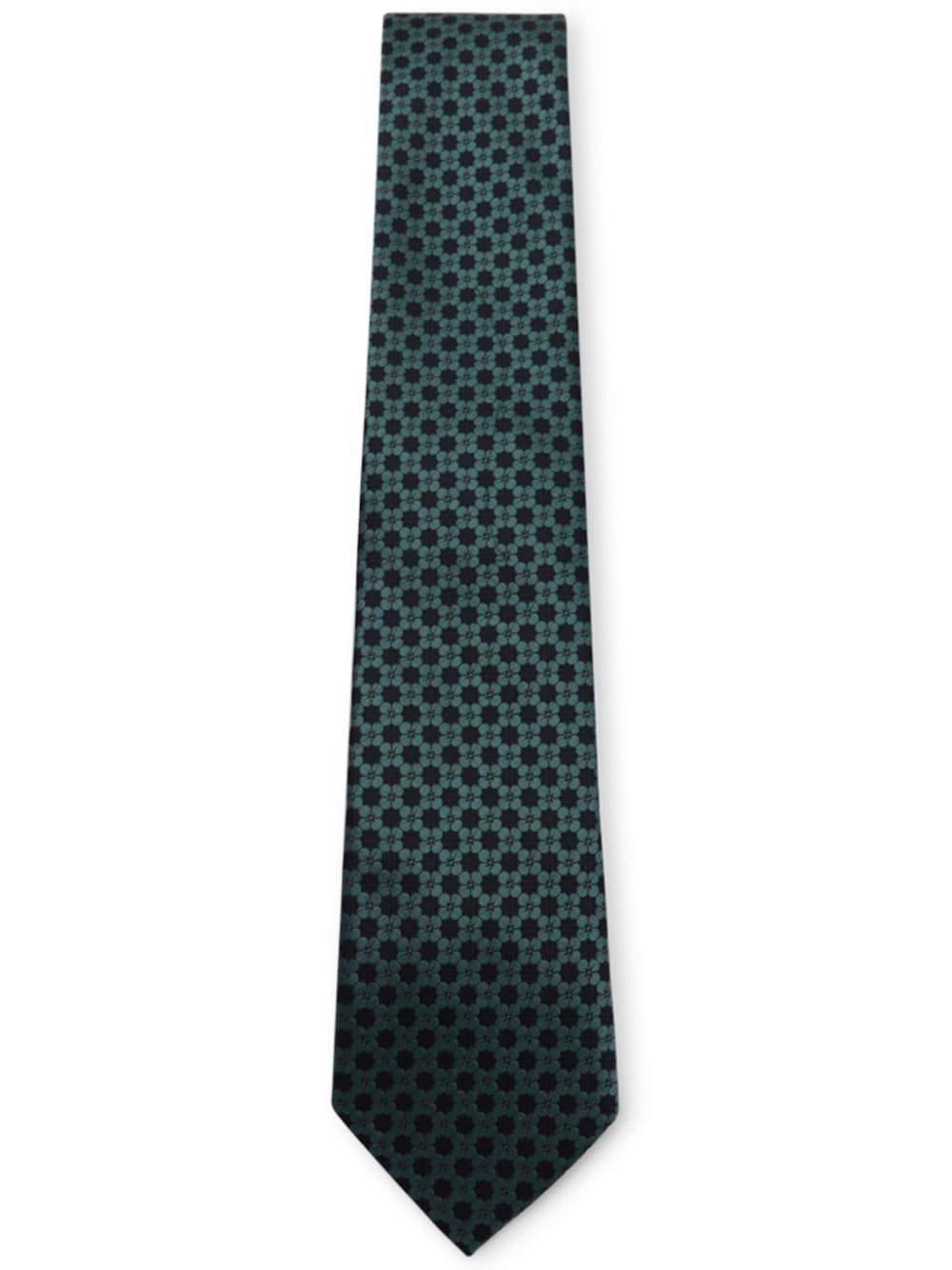 Zegna patterned-jacquard tie - Green von Zegna