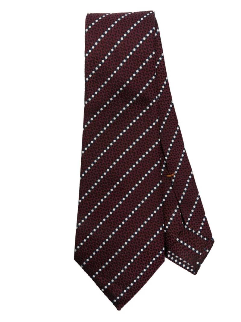 Zegna patterned-jacquard tie - Red von Zegna