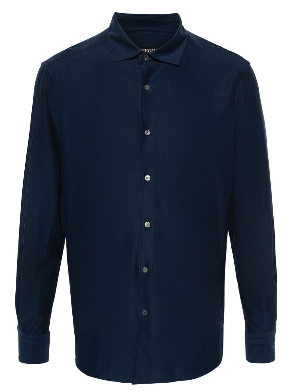 Zegna plain cotton shirt - Blue von Zegna