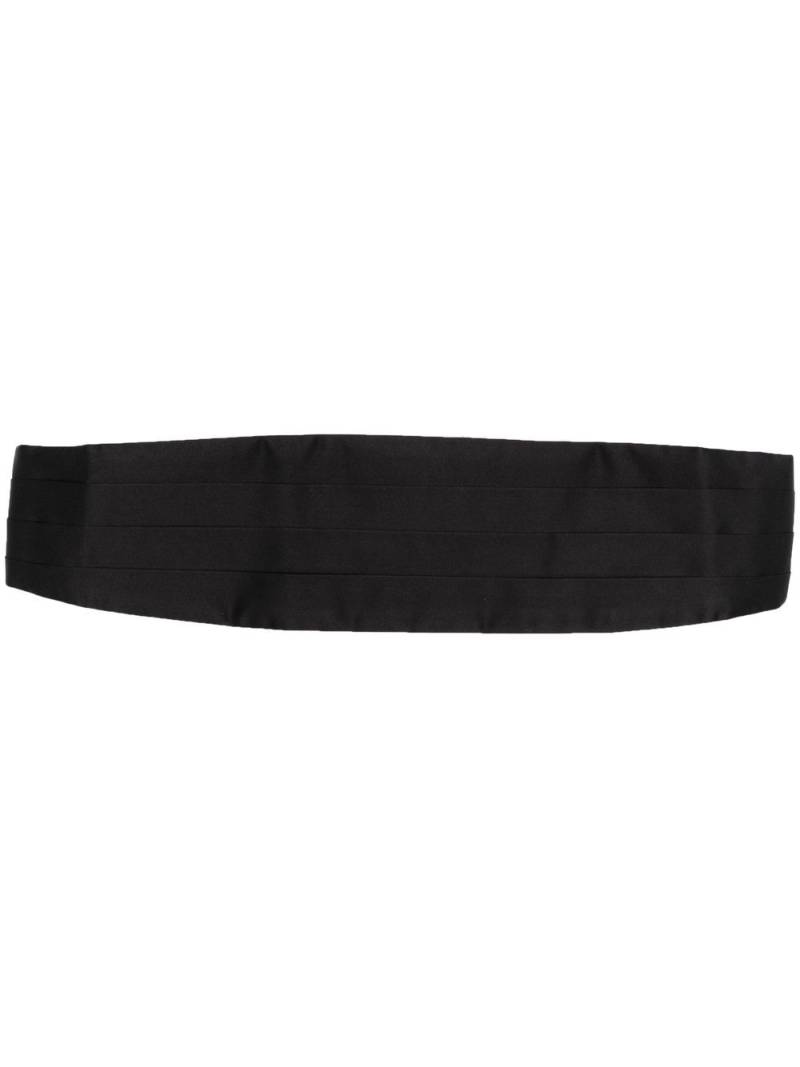 Zegna pleated silk cummerbund - Black von Zegna