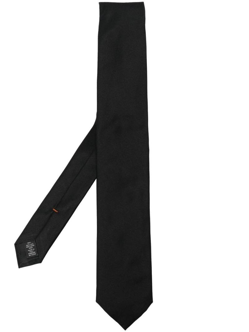 Zegna pointed silk tie - Black von Zegna