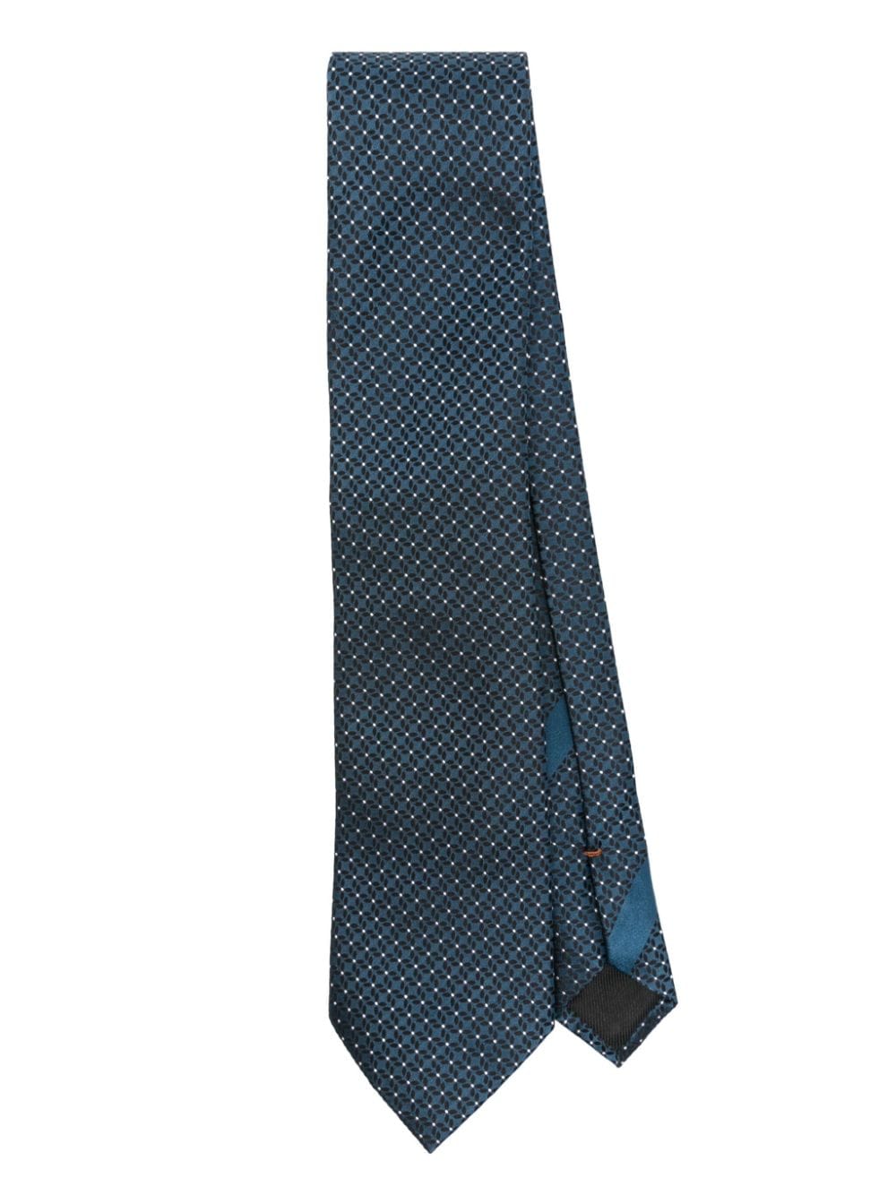 Zegna polka dot print tie - Blue von Zegna