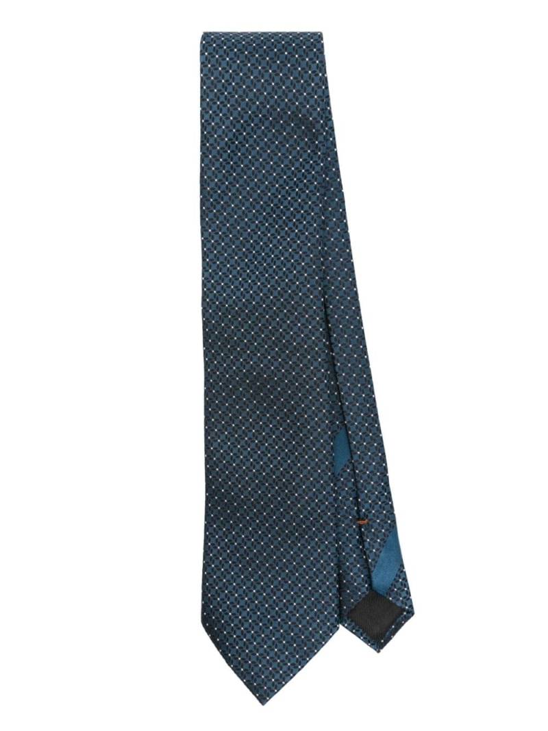 Zegna polka dot print tie - Blue von Zegna