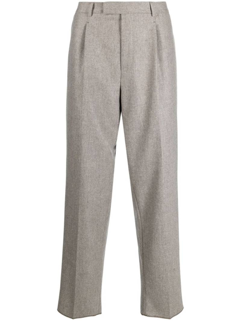 Zegna pressed-crease tailored-cut trousers - Brown von Zegna