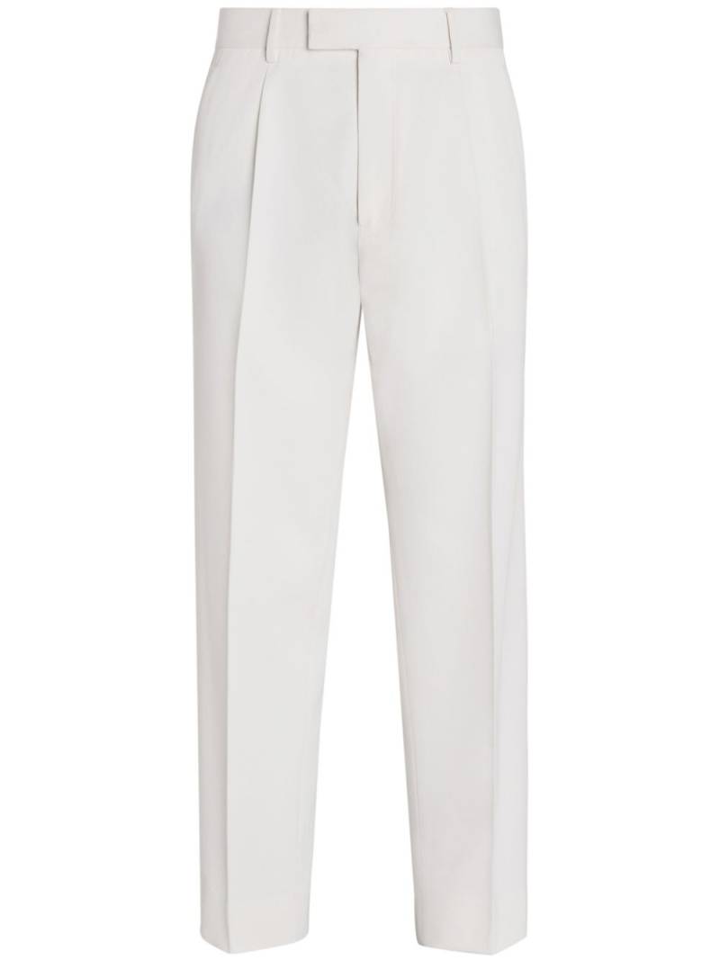 Zegna pressed-crease tailored trousers - White von Zegna