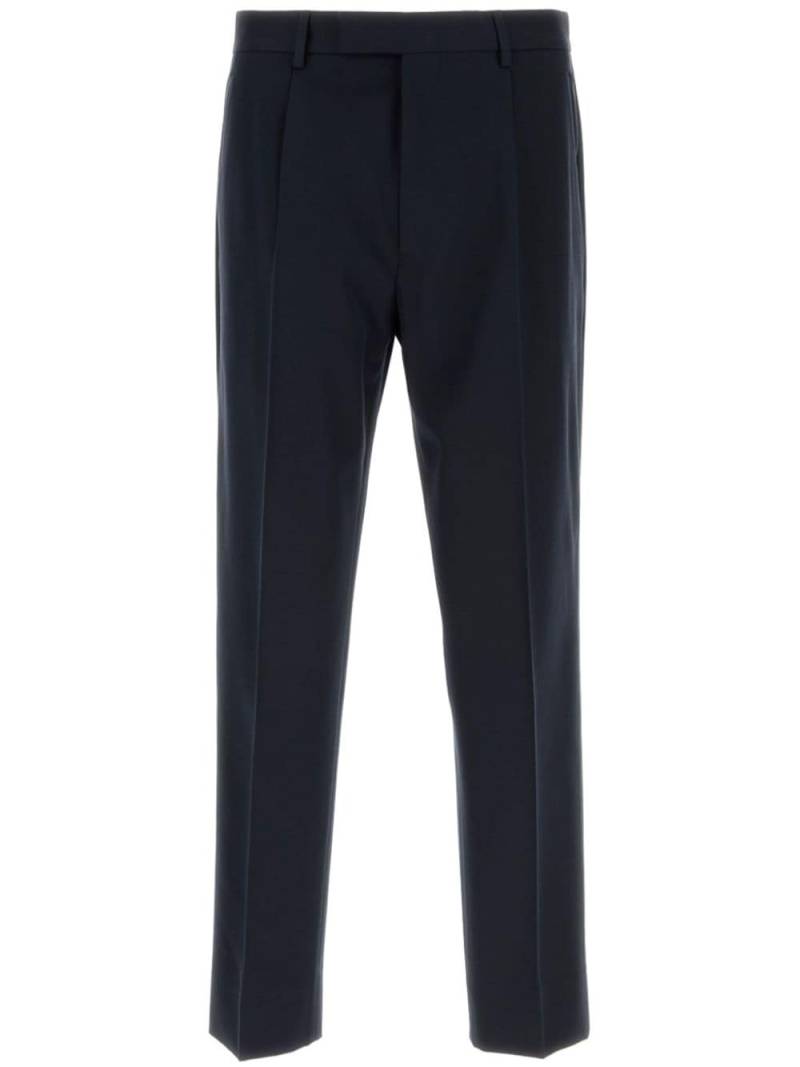 Zegna pressed-crease tapered trousers - Blue von Zegna