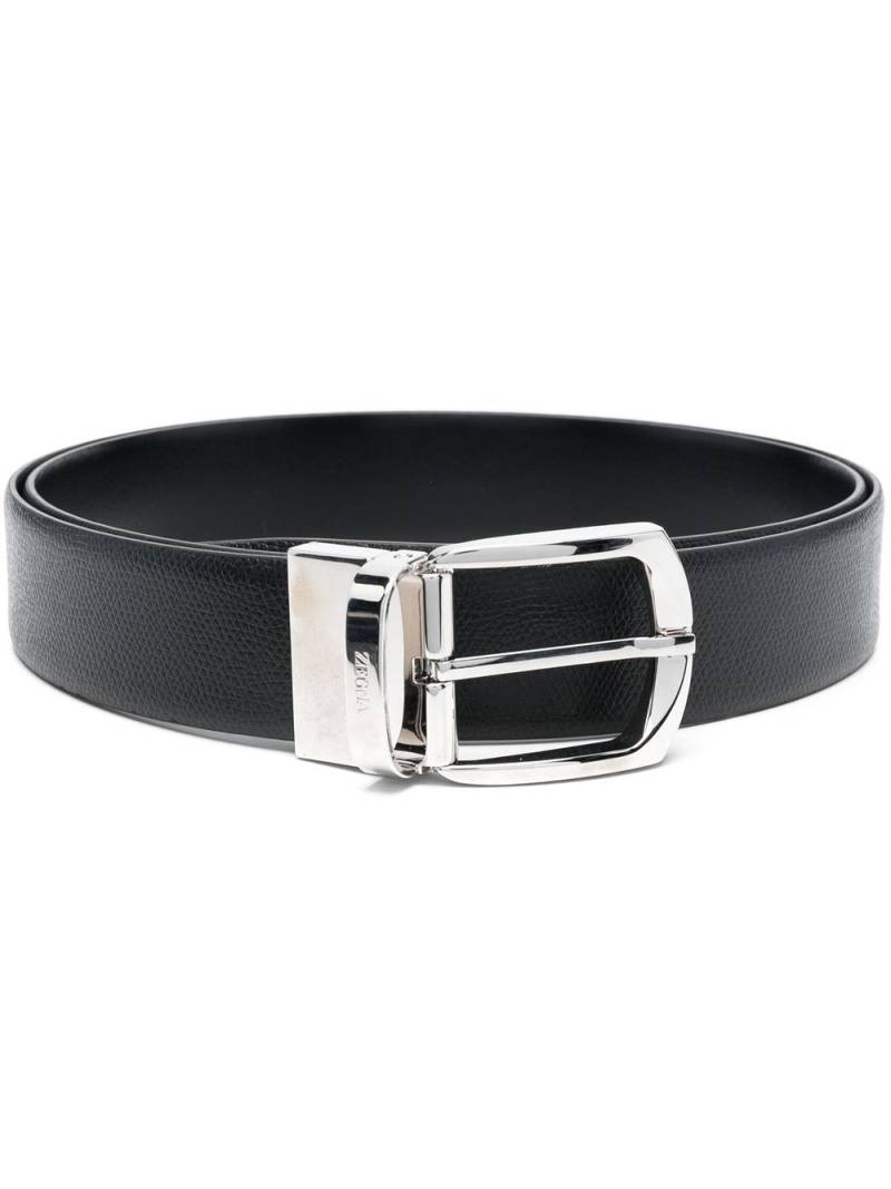 Zegna reversible leather 35mm belt - Black von Zegna