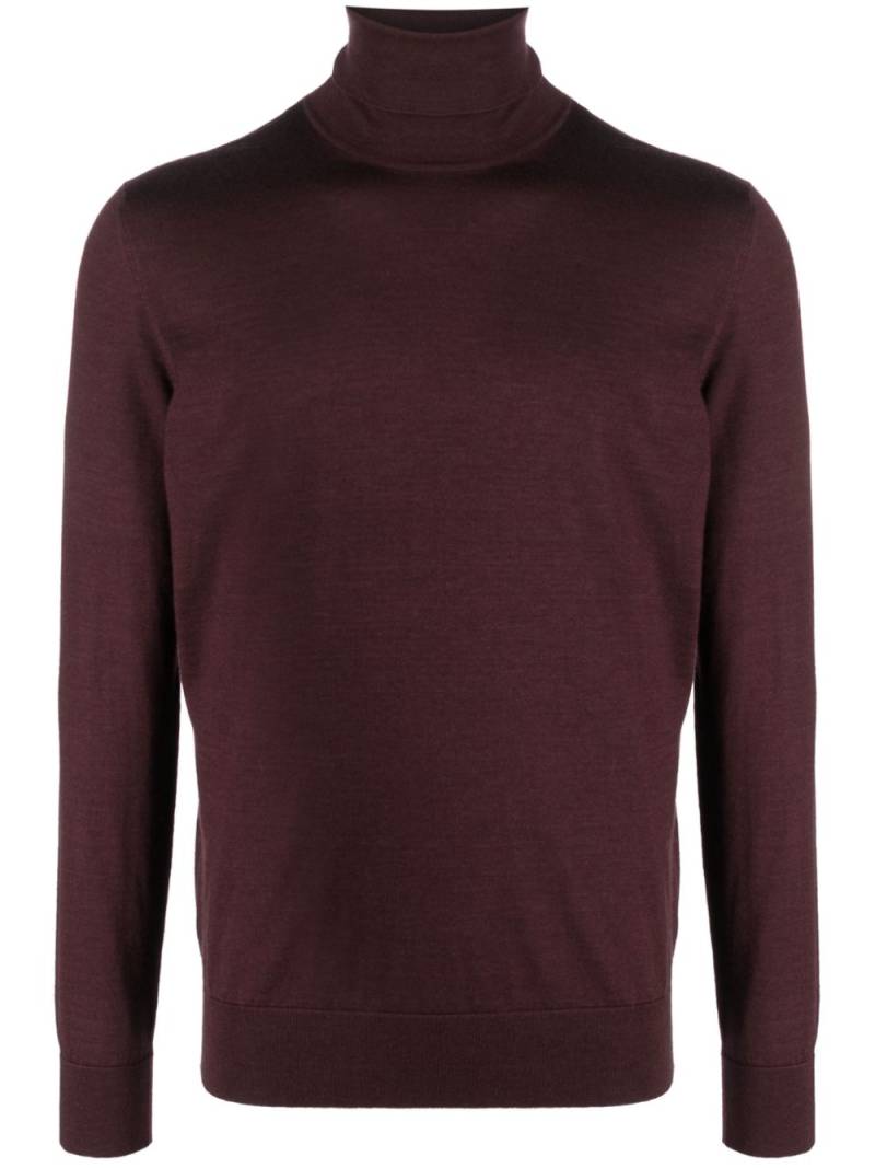 Zegna roll-neck fine-knit jumper - Purple von Zegna