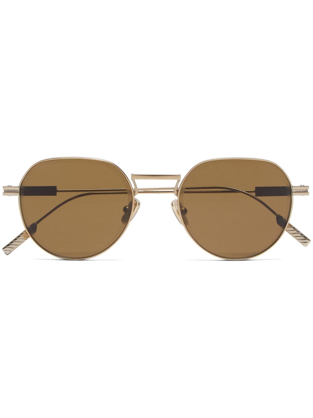 Zegna round-frame metal sunglasses - Gold von Zegna