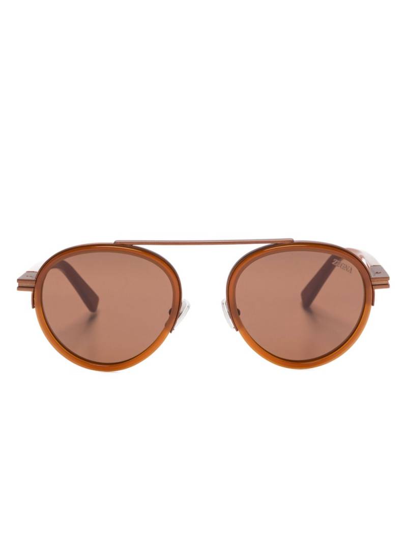 Zegna round-frame sunglasses - Brown von Zegna