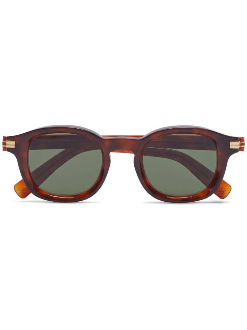 Zegna round-frame tinted sunglasses - Brown von Zegna