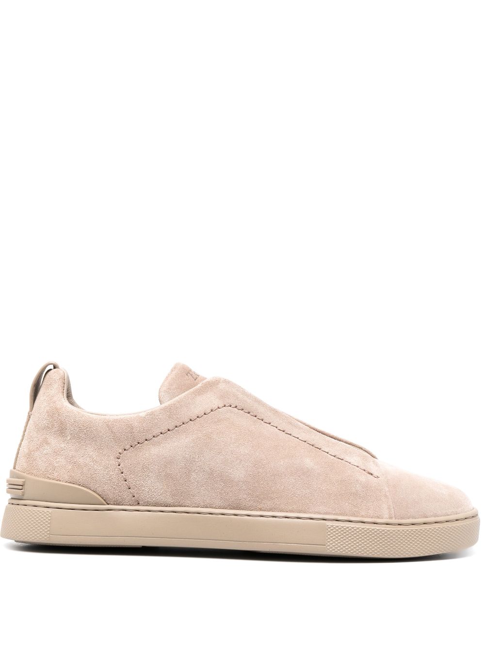 Zegna Triple Stitch suede sneakers - Neutrals von Zegna