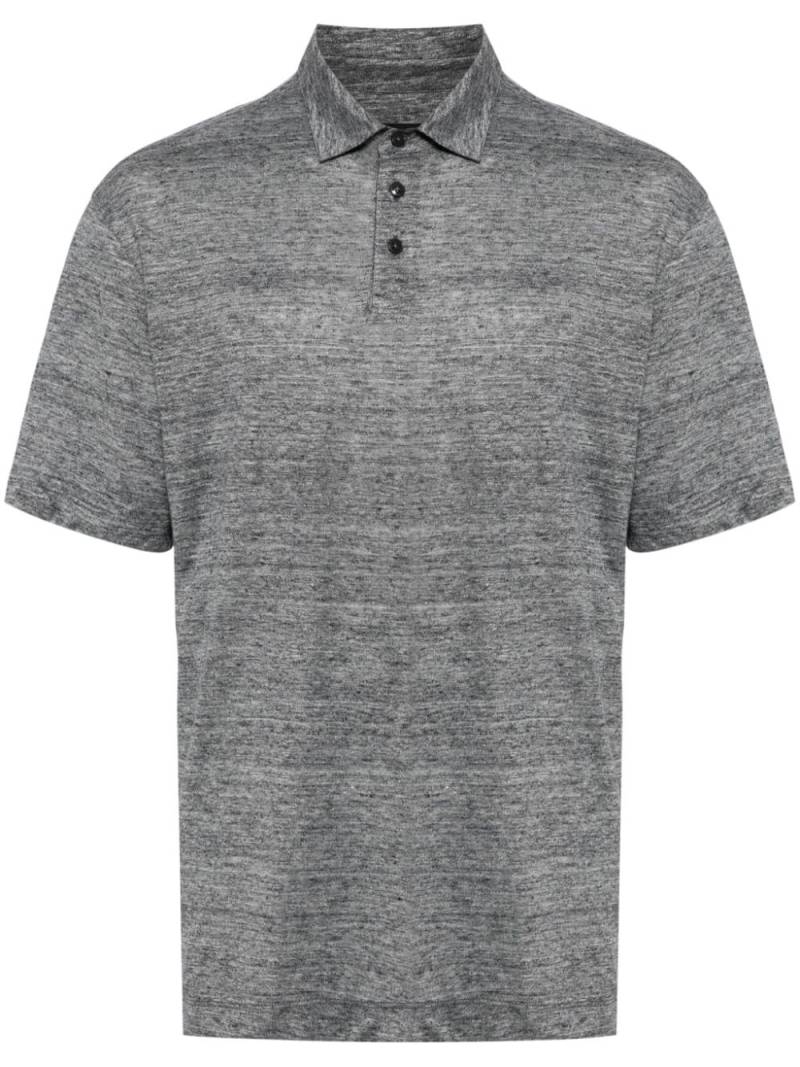 Zegna short-sleeve linen polo shirt - Grey von Zegna