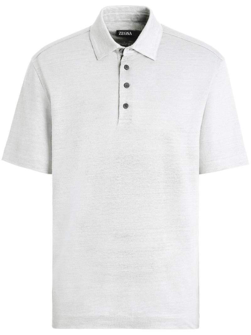 Zegna Pure Linen short-sleeve polo shirt - White von Zegna