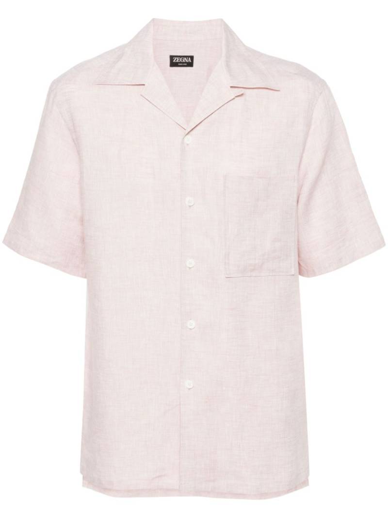 Zegna short-sleeve linen shirt - Brown von Zegna