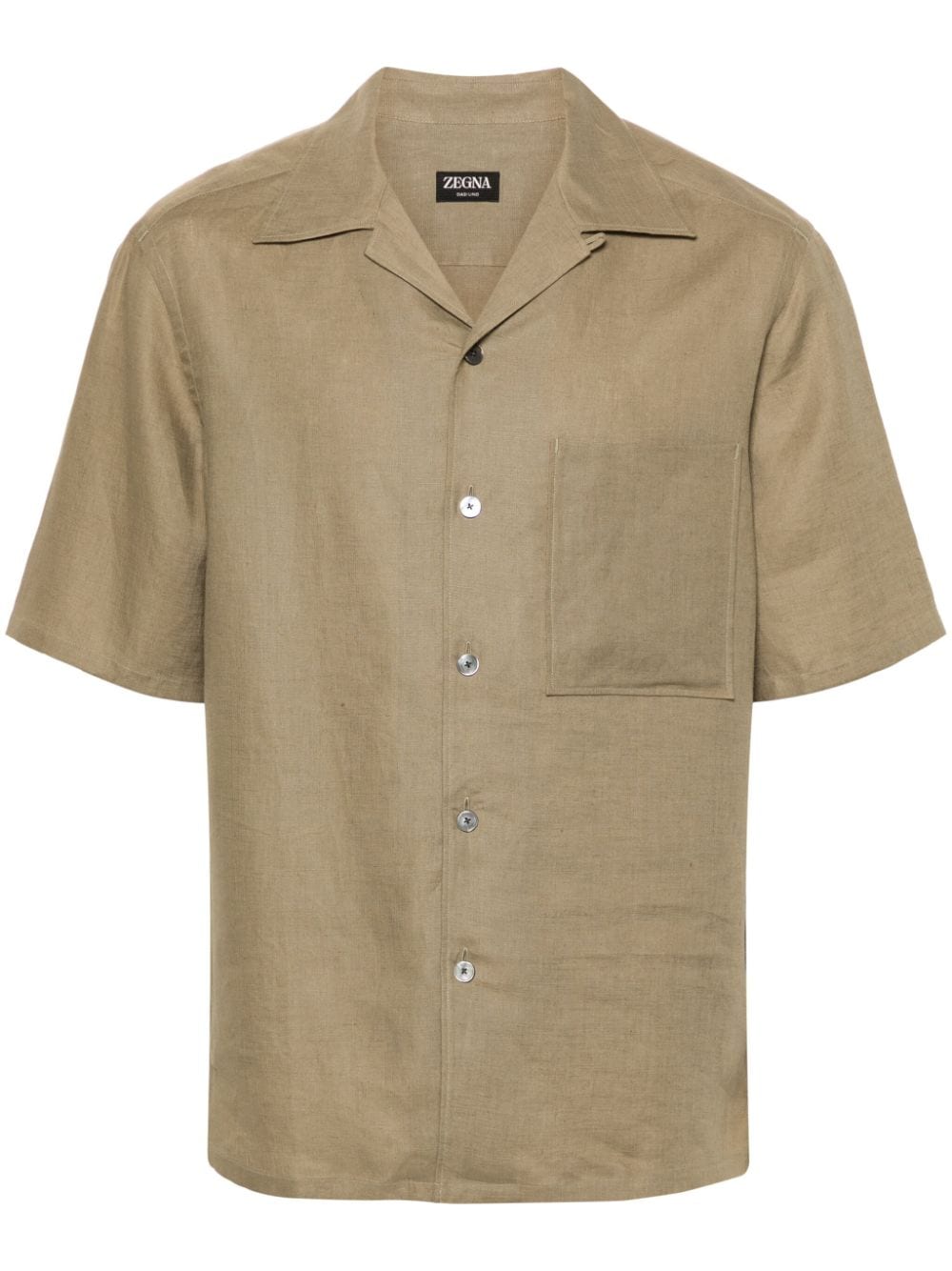 Zegna short-sleeve linen shirt - Green von Zegna