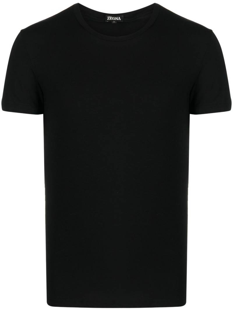 Zegna short-sleeved stretch-cotton T-shirt - Black von Zegna