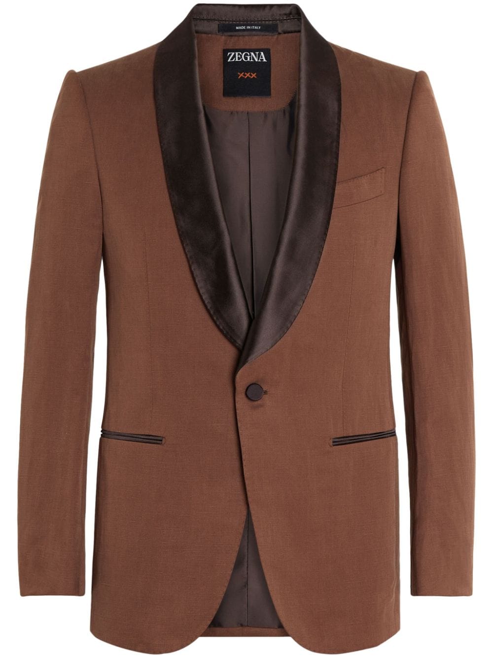 Zegna silk-blend blazer - Brown von Zegna