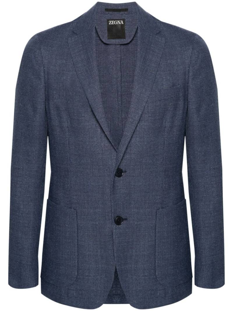 Zegna single-breasted blazer - Blue von Zegna