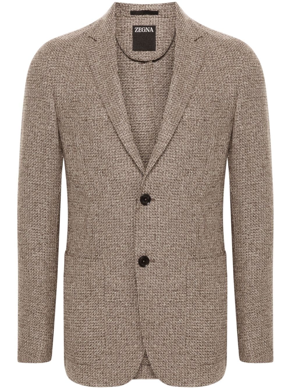 Zegna single-breasted blazer - Neutrals von Zegna