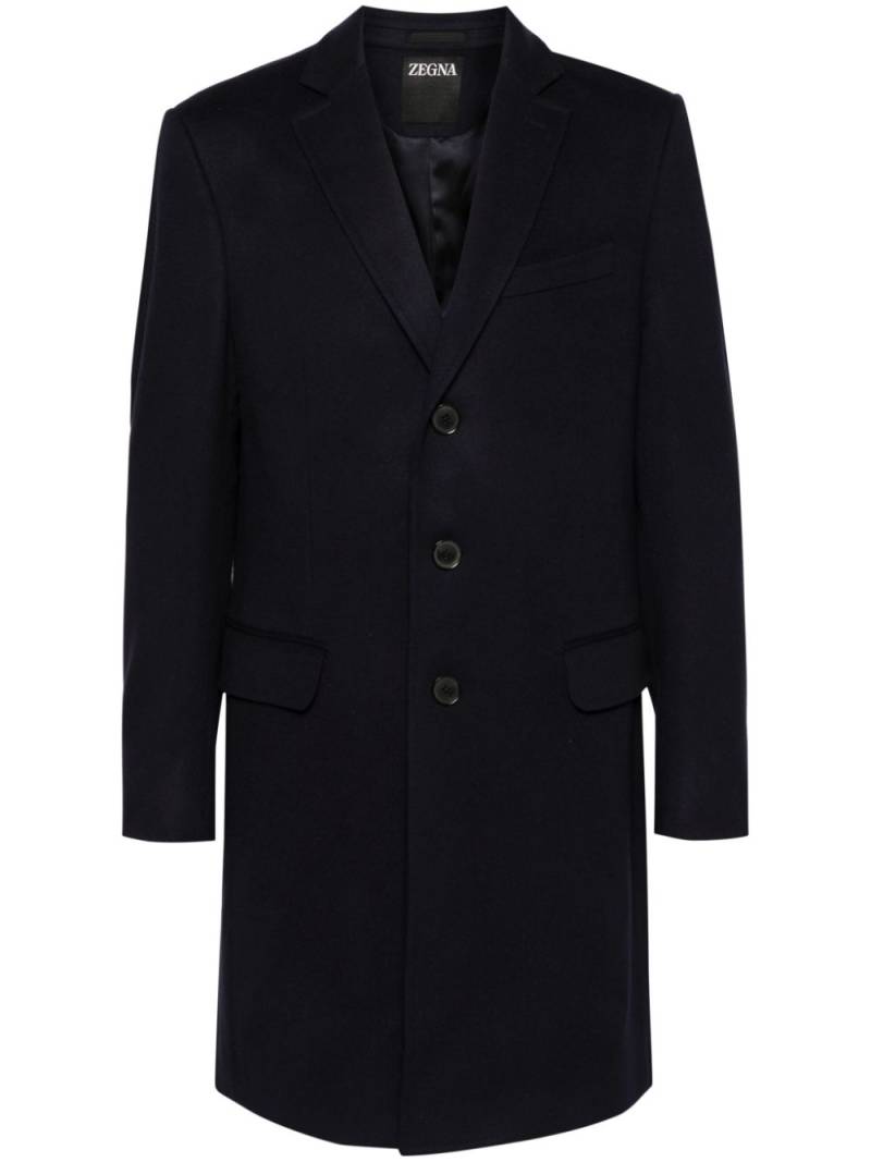 Zegna single-breasted coat - Blue von Zegna