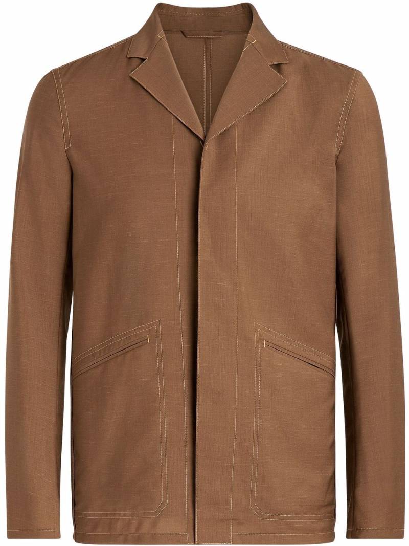 Zegna single-breasted jacket - Brown von Zegna