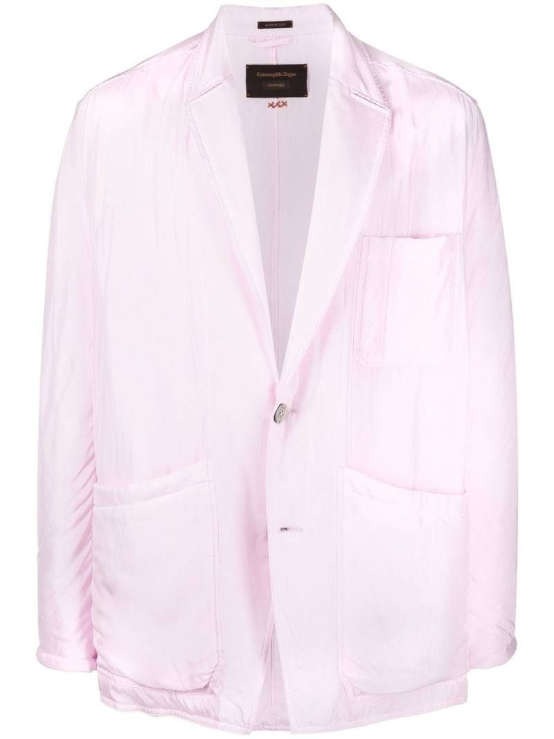 Zegna single breasted patch-pocket blazer - Pink von Zegna