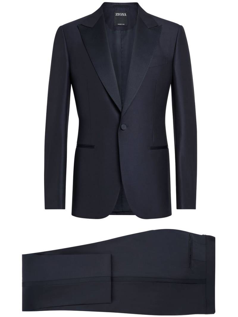 Zegna single-breasted peak-lapel suit - Blue von Zegna