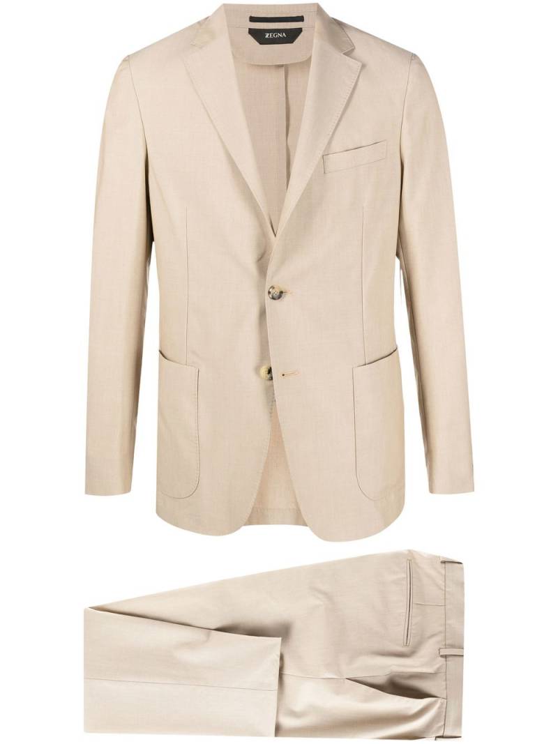 Zegna single-breasted suit - Neutrals von Zegna