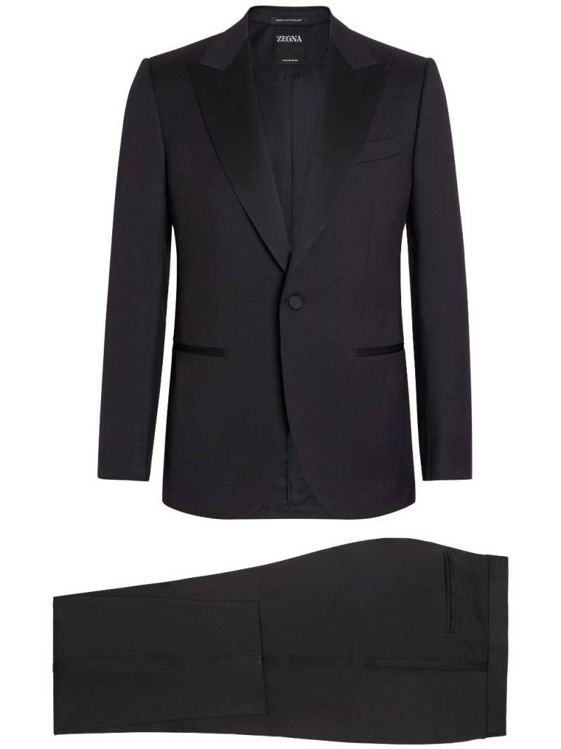 Zegna single-breasted wool suit - Black von Zegna