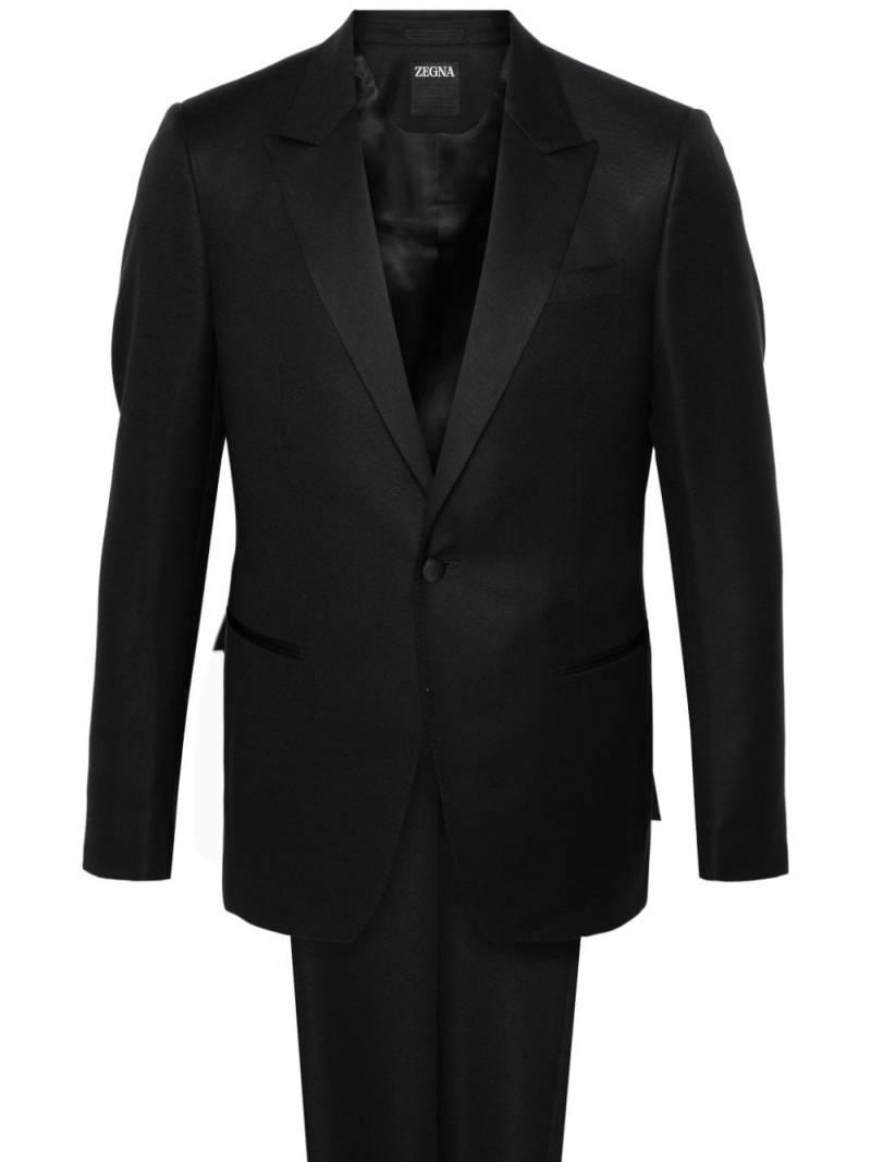 Zegna single-breasted wool suit - Black von Zegna