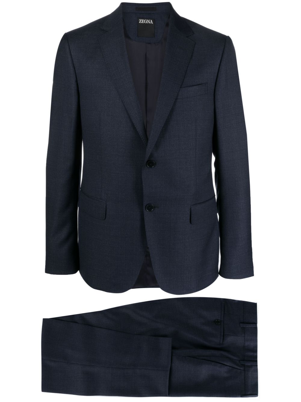 Zegna single-breasted wool suit - Blue von Zegna