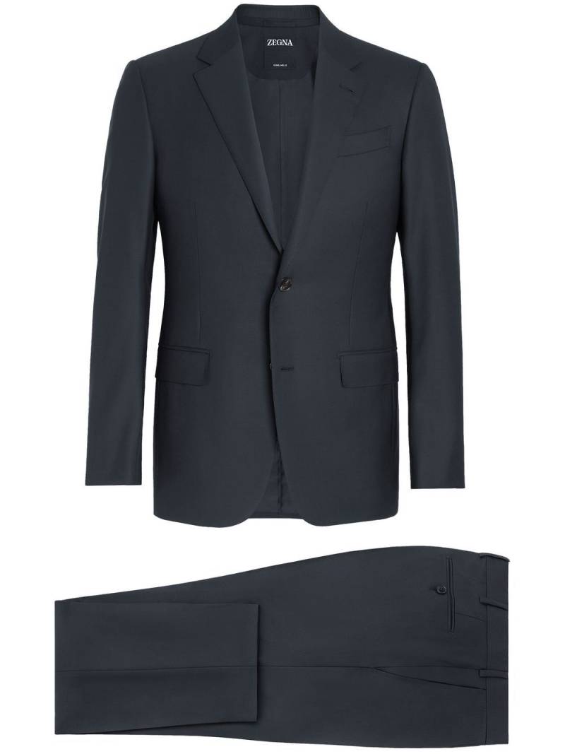 Zegna 15milmil15 single-breasted wool suit - Blue von Zegna