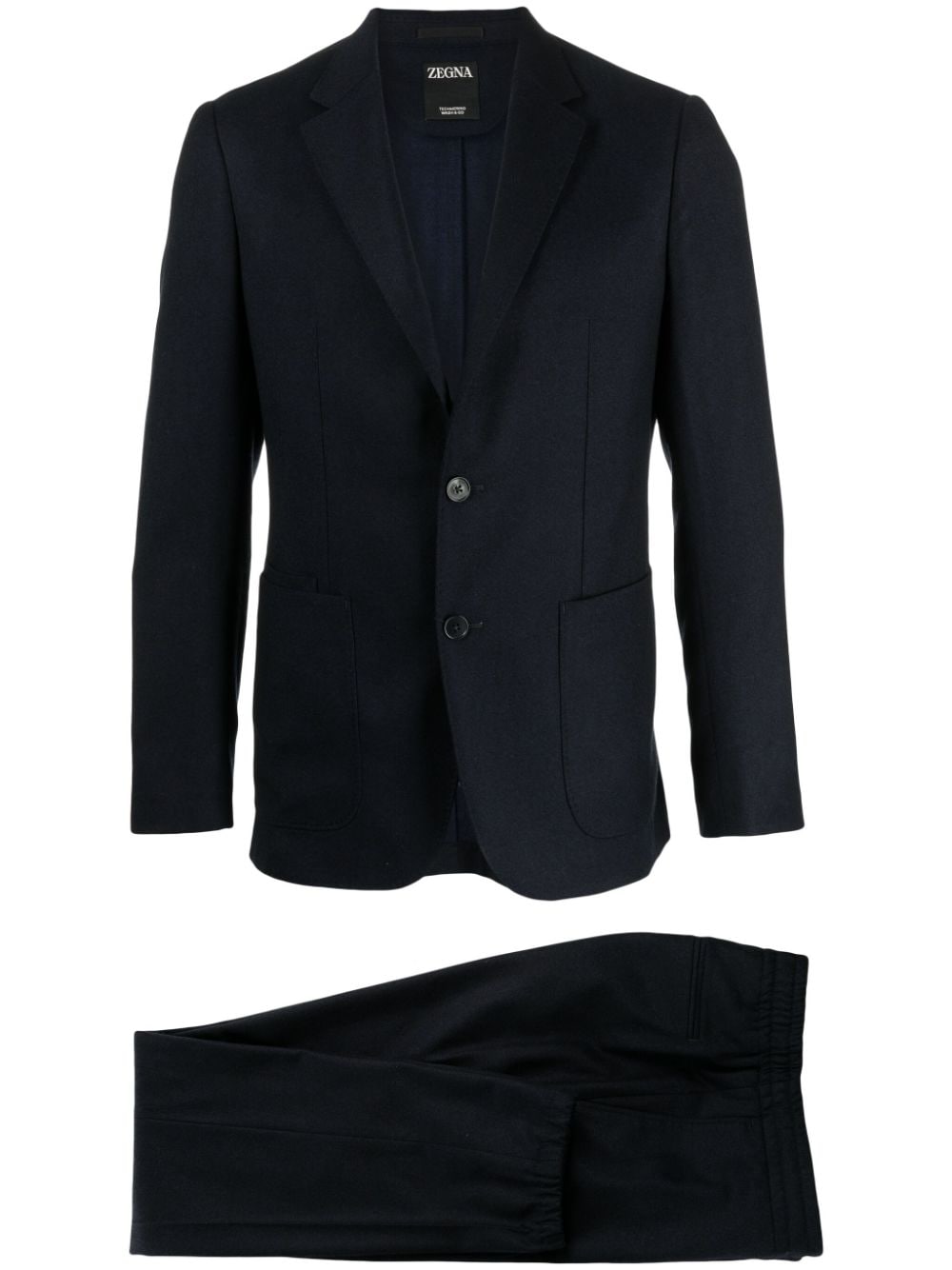 Zegna single-breasted wool suit - Blue von Zegna